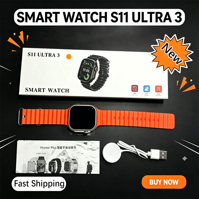 Watch Smartwatch Android - ساعة ذكية S11 Ultra 3 للرجال