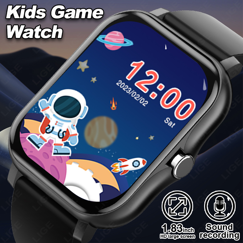 Smartwatch Digital Watches For Kid Boy With Alarm - LIGE 2025 Audiobook الأطفال Smartwatch موضة