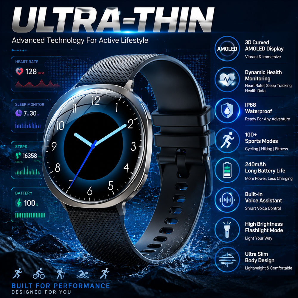 Smartwatch Health Watches For Men - ساعة ذكية جديدة لتتبع اللياقة البدنية