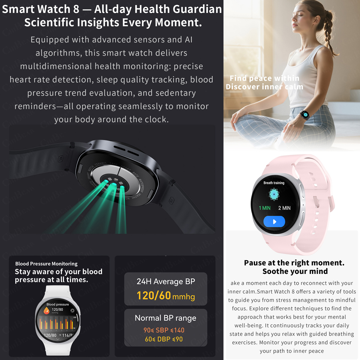 ساعات ذكية جديدة 2026 طراز 8 م - مراجعة Smartwatch Health Watches For Men وسعره