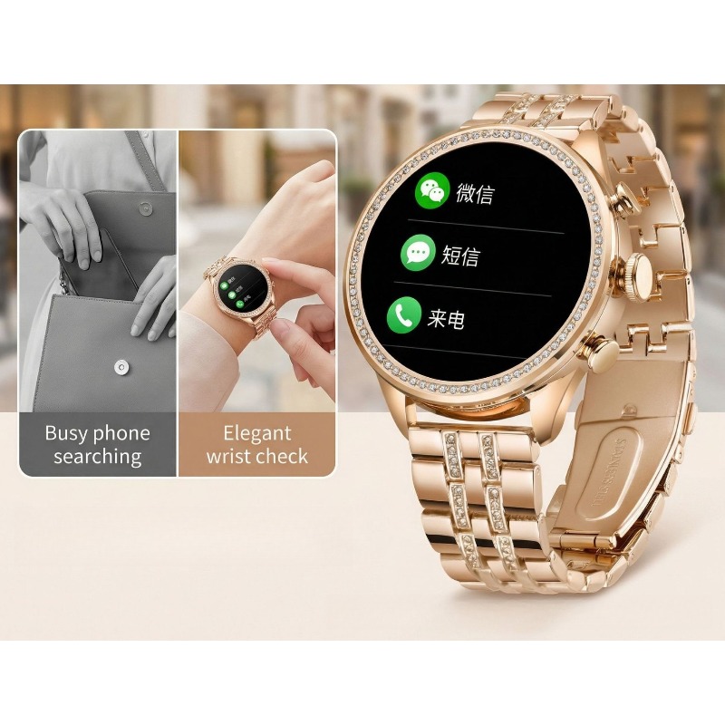 توريد حصري عبر الحدود لساعة GE - مراجعة Smartwatch Health Watches For Women وسعره