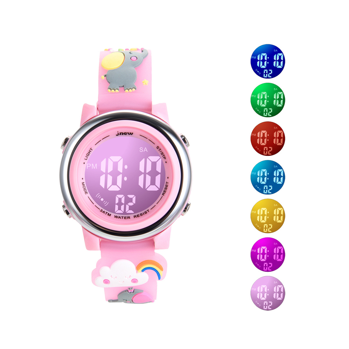 UTHAI H120 الأطفال الكرتون ساع - مراجعة Smartwatch Digital Watches For Kid Boy With Alarm وسعره