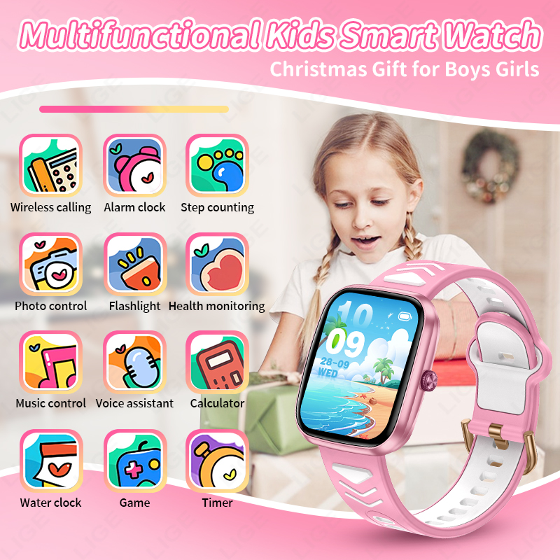 ساعة ذكية جديدة من LIGE بشاشة  - مراجعة Smartwatch Digital Watches For Kid Boy With Alarm وسعره