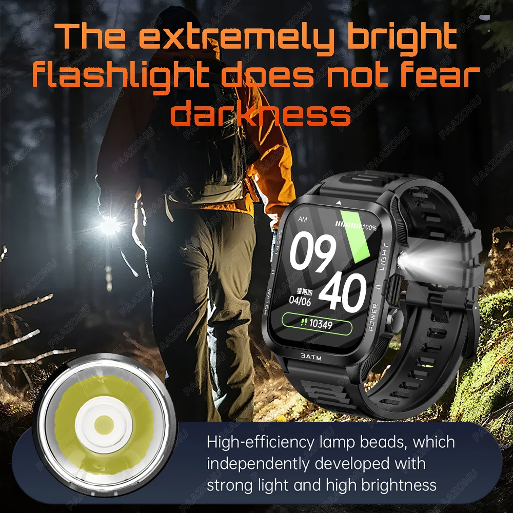 ساعة ذكية عسكرية المستوى للرجا - مراجعة Smartwatch Health Watches For Men وسعره
