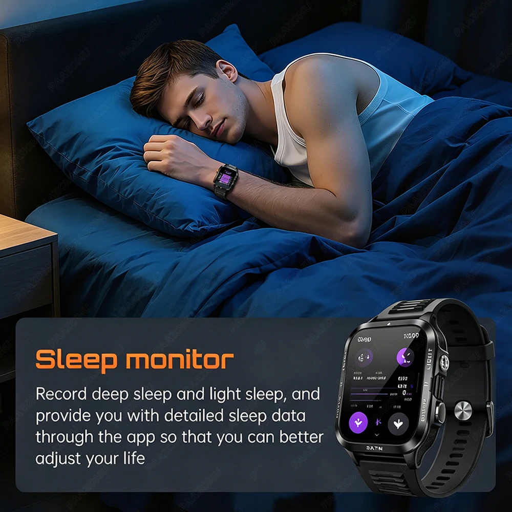 ساعة ذكية عسكرية المستوى للرجا - مراجعة Smartwatch Health Watches For Men وسعره